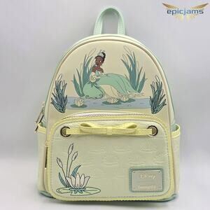 Loungefly Disney The Princess and the Frog Tiana Pond Flowers Mini Backpack New